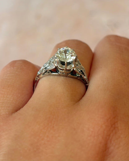 Bague Art-Déco Diamants 0.79 carat "Aurore" - Elliade Paris