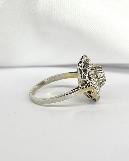 Bague Art Déco Diamants 0.81 carat "Nolween" - Elliade Paris