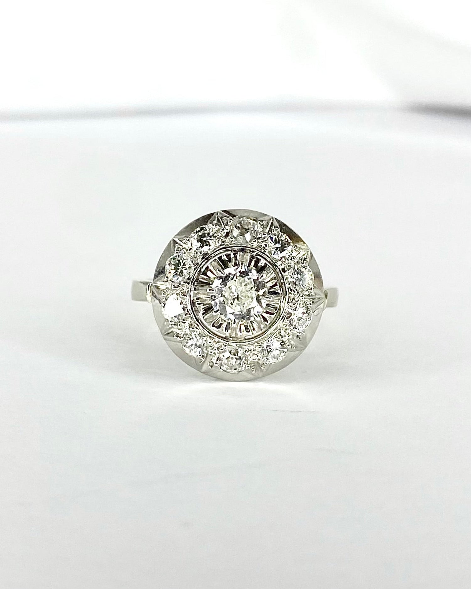 Bague Art - Déco Diamants 0.82 carat "Eveline" - Elliade Paris