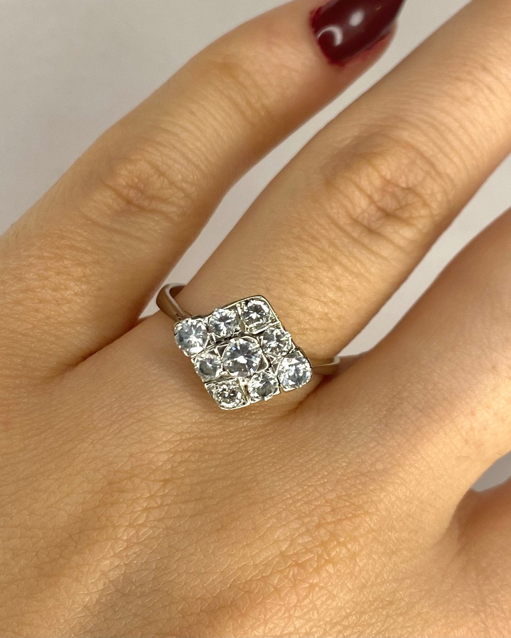 Bague Art - Déco Diamants 0.87 carat "Alina" - Elliade Paris