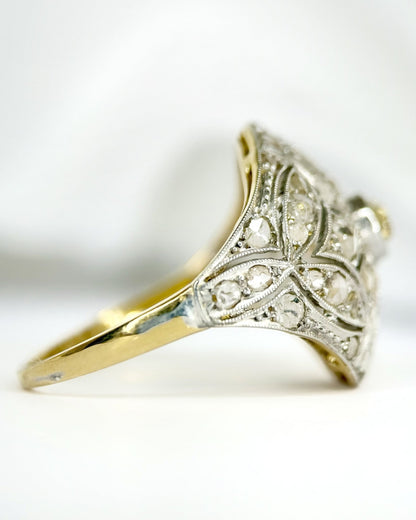Bague Art-Déco Diamants 0.87 carat "Zeya" - Elliade Paris