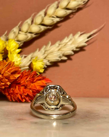 Bague Art - déco Diamants 0.92 carat &quot;Lohan&quot; - Elliade Paris