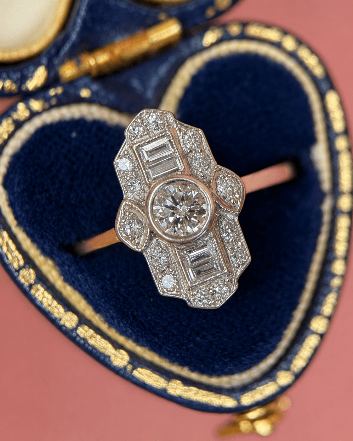 Bague Art-Déco Diamants 0.92 carat "Sienna" - Elliade Paris
