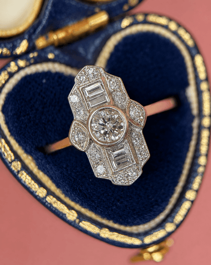 Bague Art-Déco Diamants 0.92 carat "Sienna" - Elliade Paris