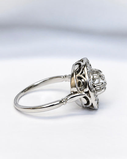 Bague Art-Déco Diamants 0.98 carat 4.24g "Jaelle" - Elliade Paris