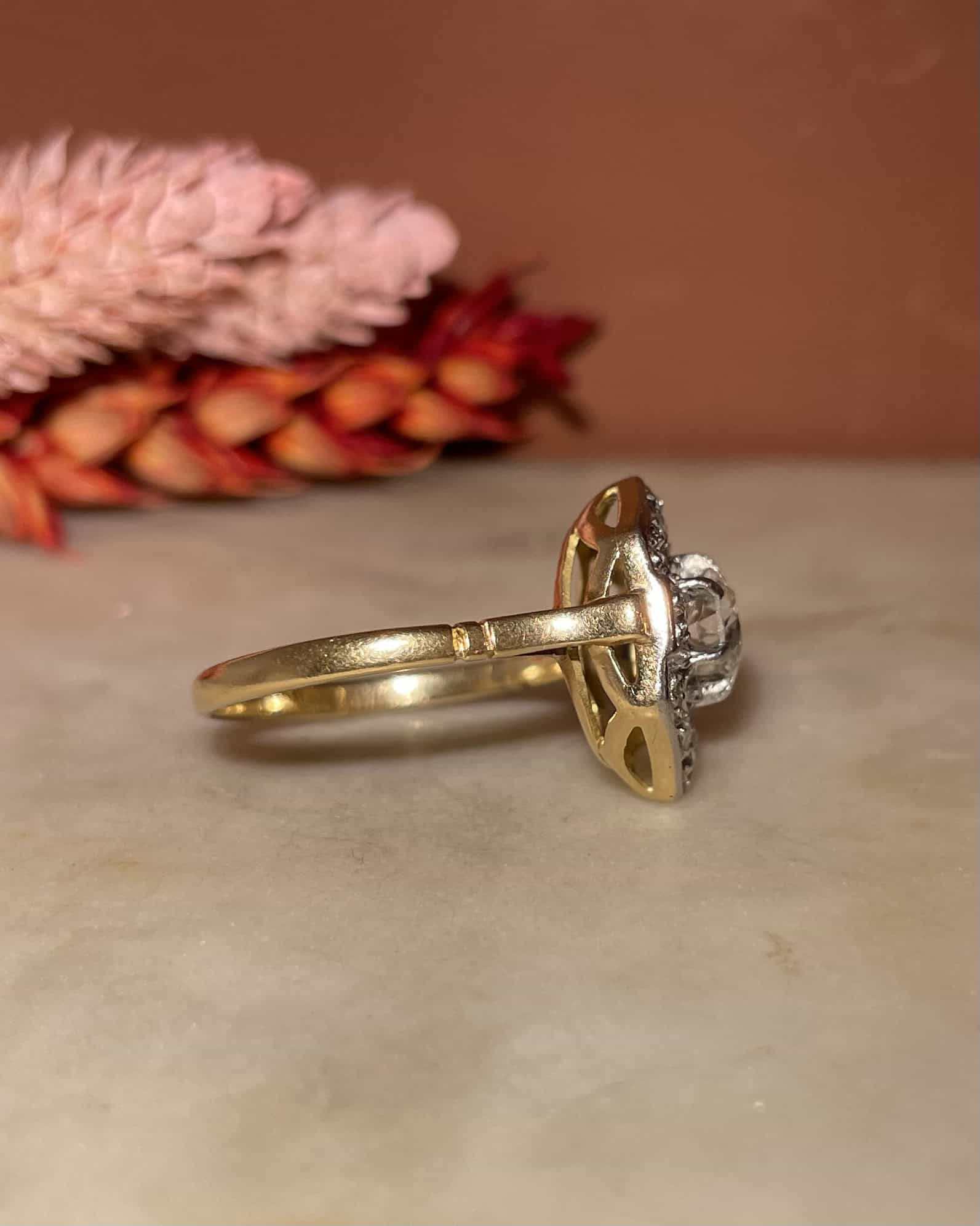 Bague Art - déco Diamants 1.10 carat &quot;Fidji&quot; - Elliade Paris