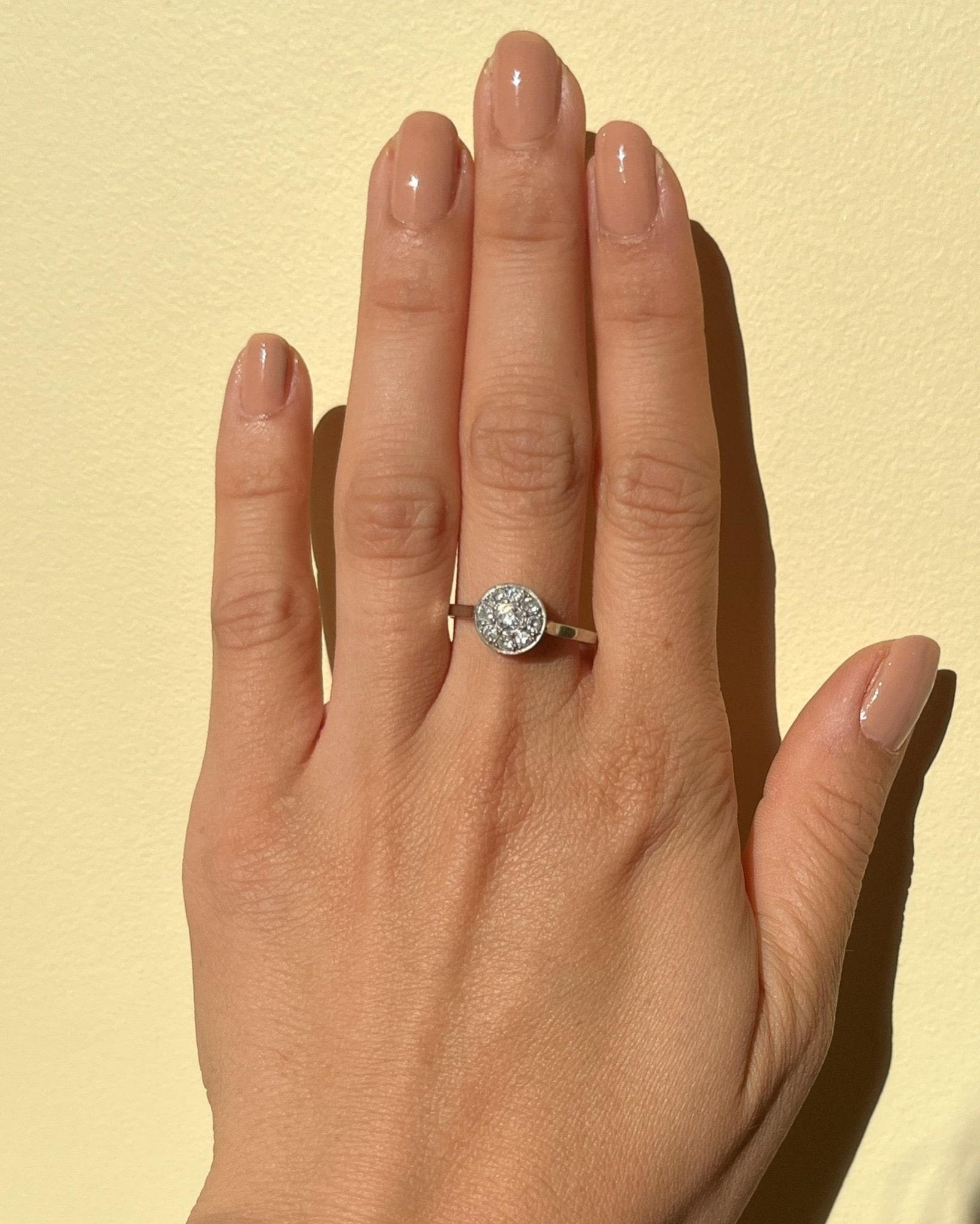 Bague Art - déco diamants &quot;Aéna&quot; - Elliade Paris