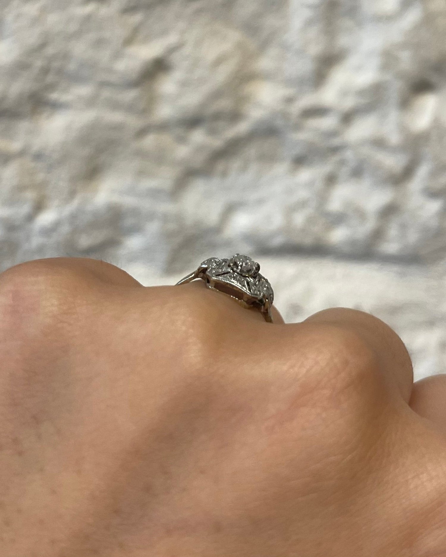 Bague Art Déco Diamants &quot;Aléonore&quot; - Elliade Paris