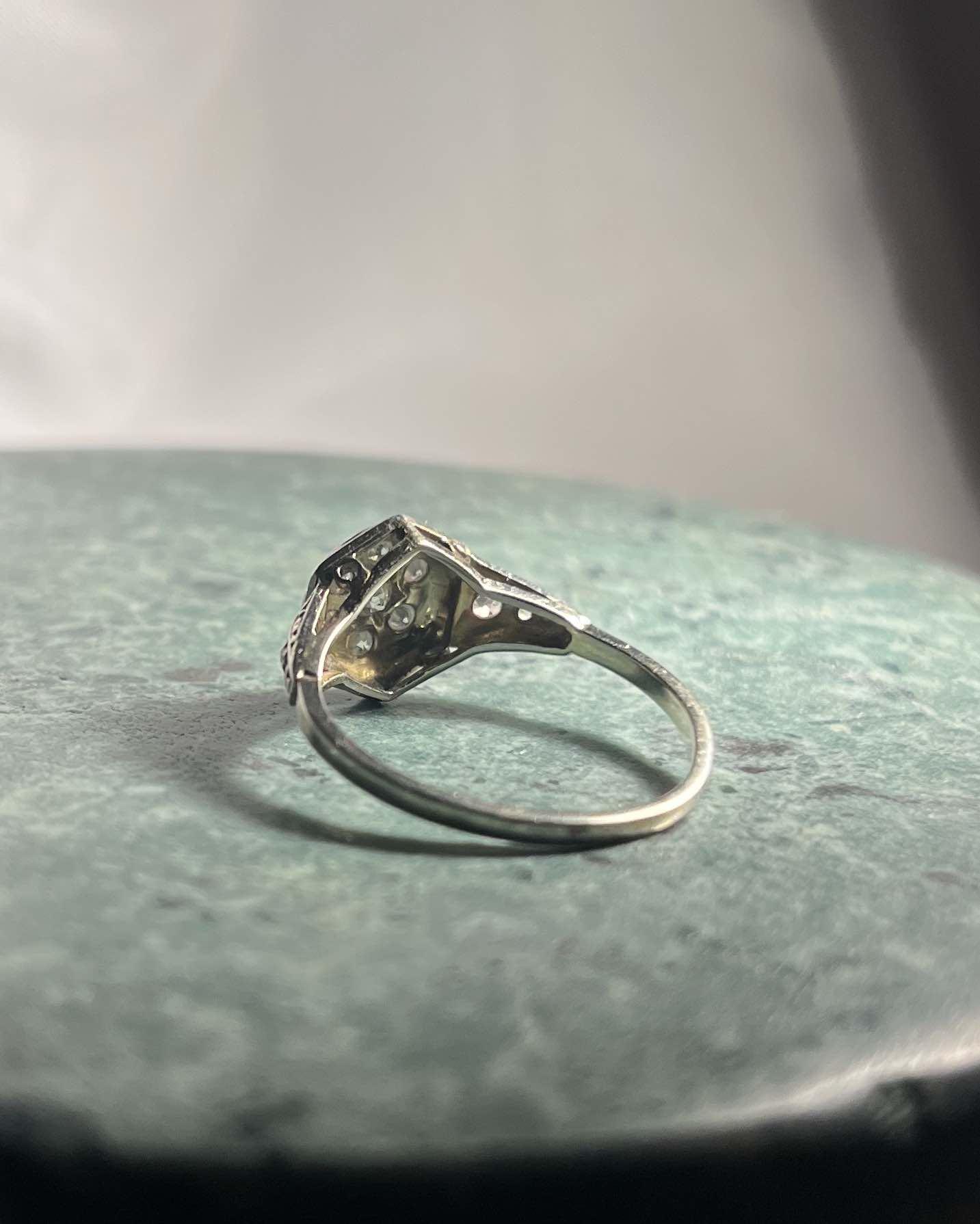 Bague Art - déco diamants "Alexina" - Elliade Paris