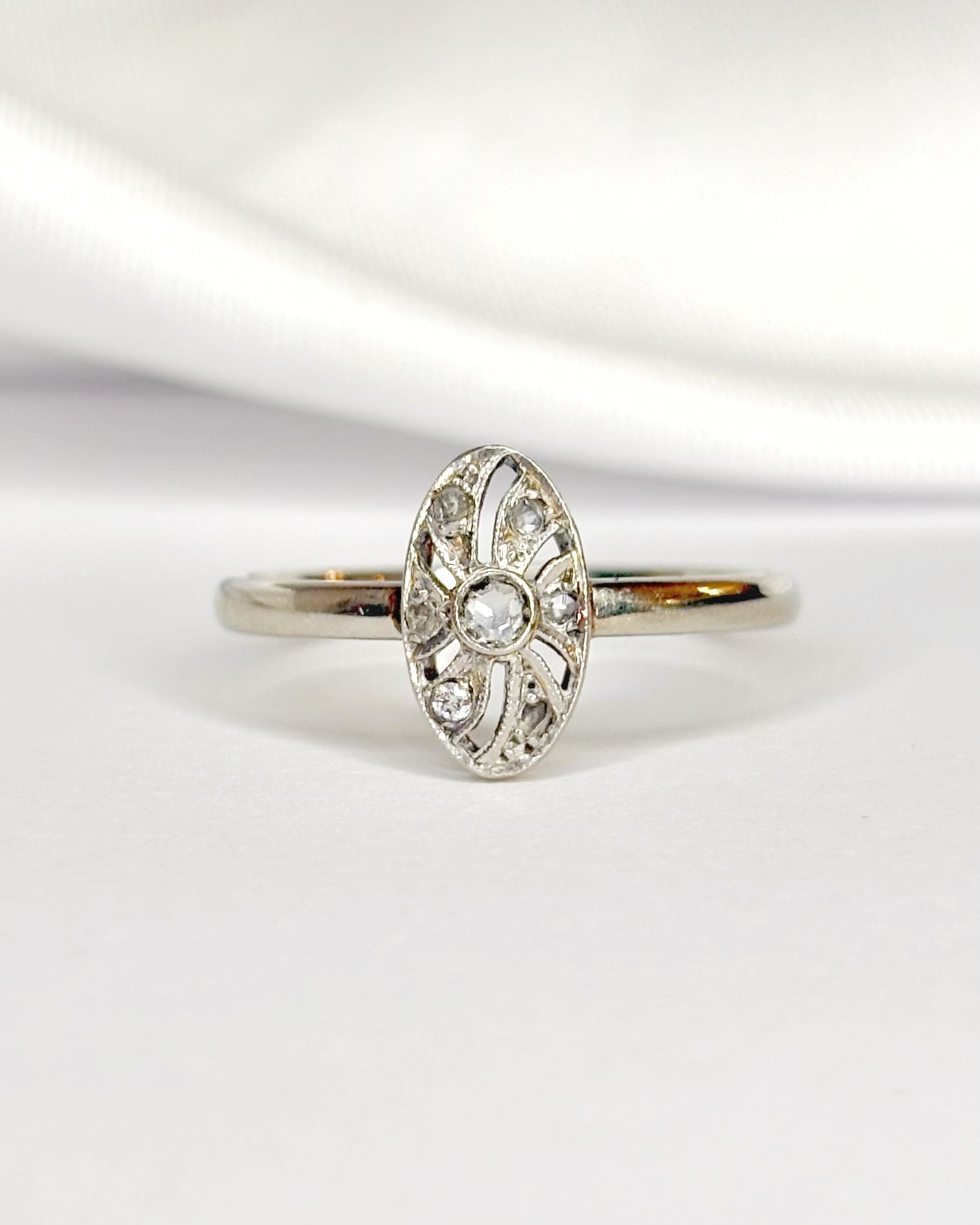 Bague Art - Déco Diamants "Alienor" - Elliade Paris