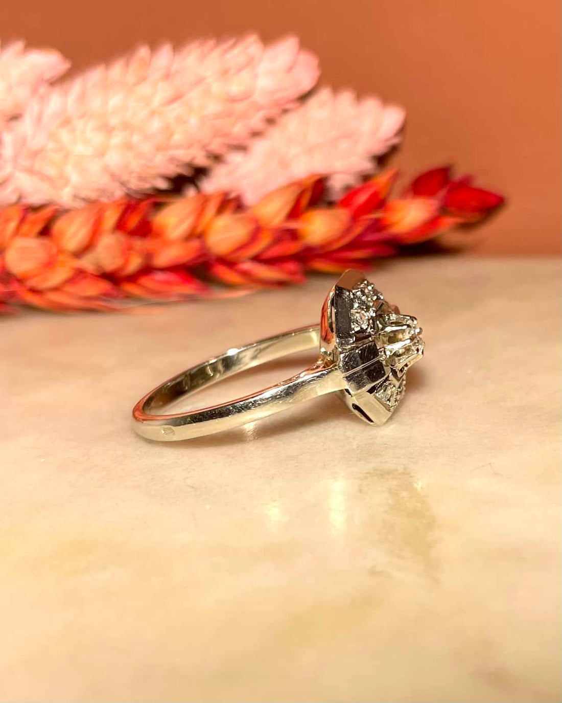 Bague Art - déco Diamants &quot;Amaya&quot; - Elliade Paris