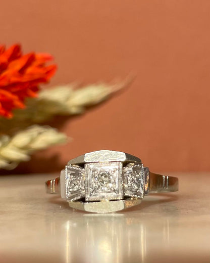Bague Vintage Art-Déco Diamants &quot;Mariél&quot;