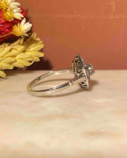 Bague Art-déco 9 Diamants &quot;Lauriana&quot;