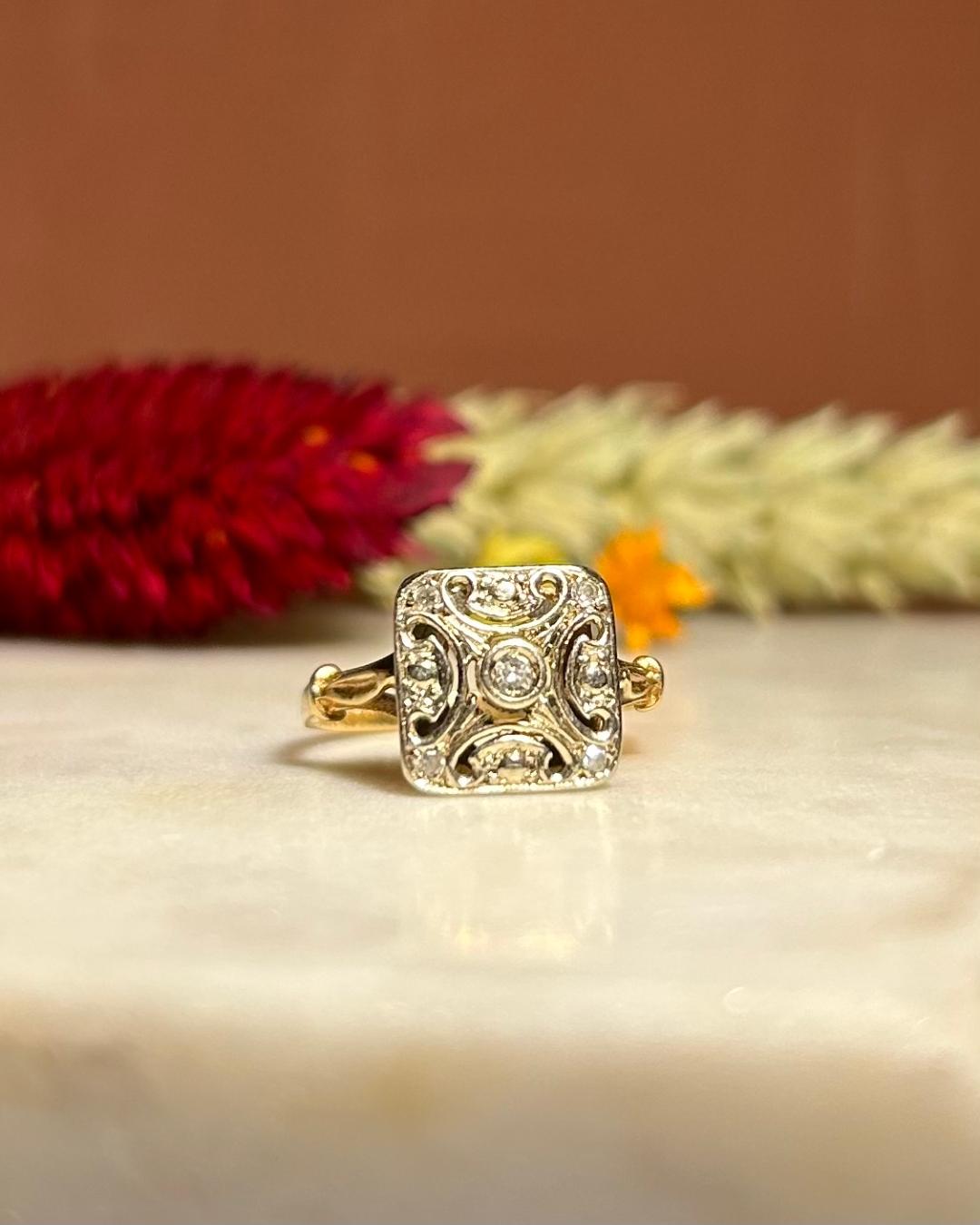 Bague Art Déco Diamants "Anita"