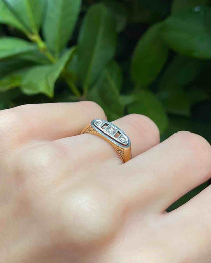 Bague Art - déco Diamants &quot;Annaëlle&quot; - Elliade Paris