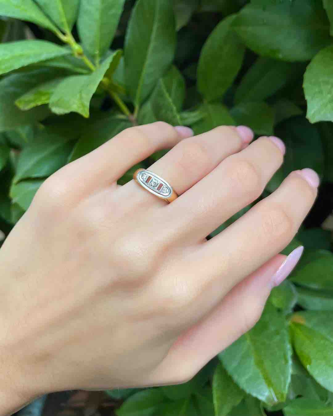 Bague Art - déco Diamants &quot;Annaëlle&quot; - Elliade Paris