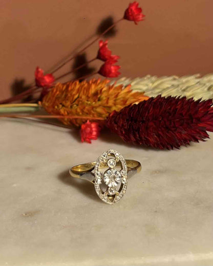 Bague Art - déco diamants &quot;Azealia&quot; - Elliade Paris