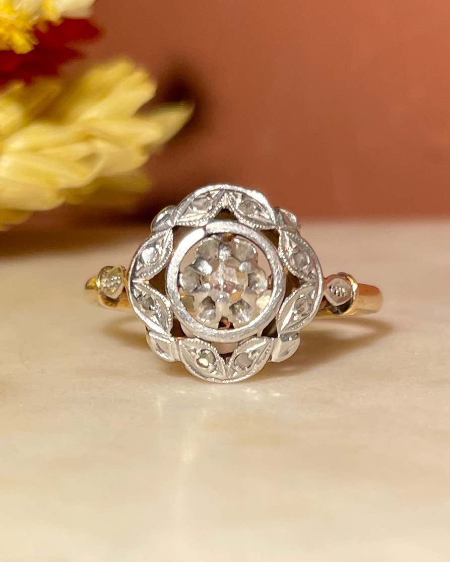 Bague Art - Déco Diamants "Azura" - Elliade Paris