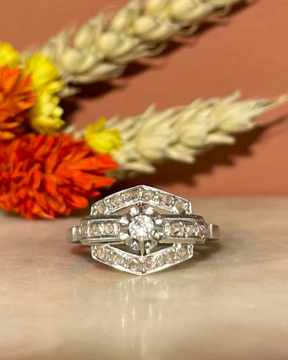 Bague Art - déco Diamants &quot;Bracie&quot; - Elliade Paris