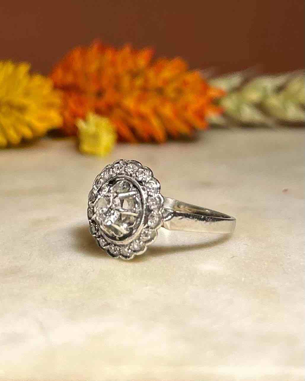 Bague Art - Déco Diamants "Capucine" - Elliade Paris