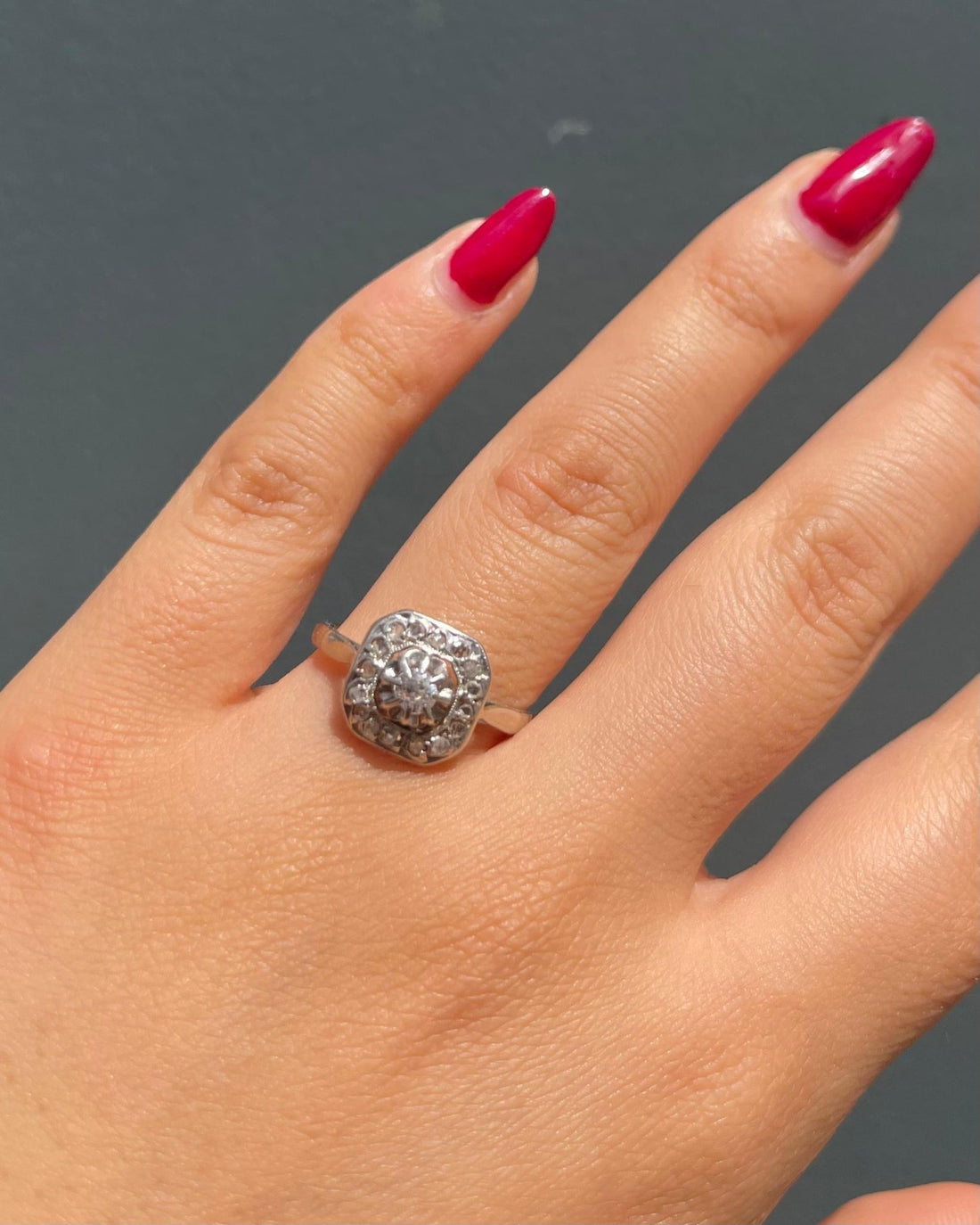 Bague Art - Déco Diamants &quot;Celyana&quot; - Elliade Paris