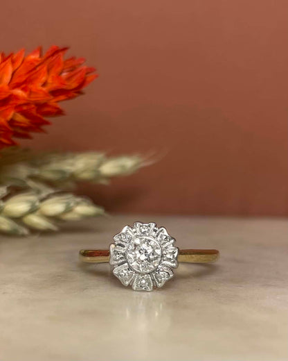 Bague Art - Déco Diamants &quot;Charlette&quot; - Elliade Paris