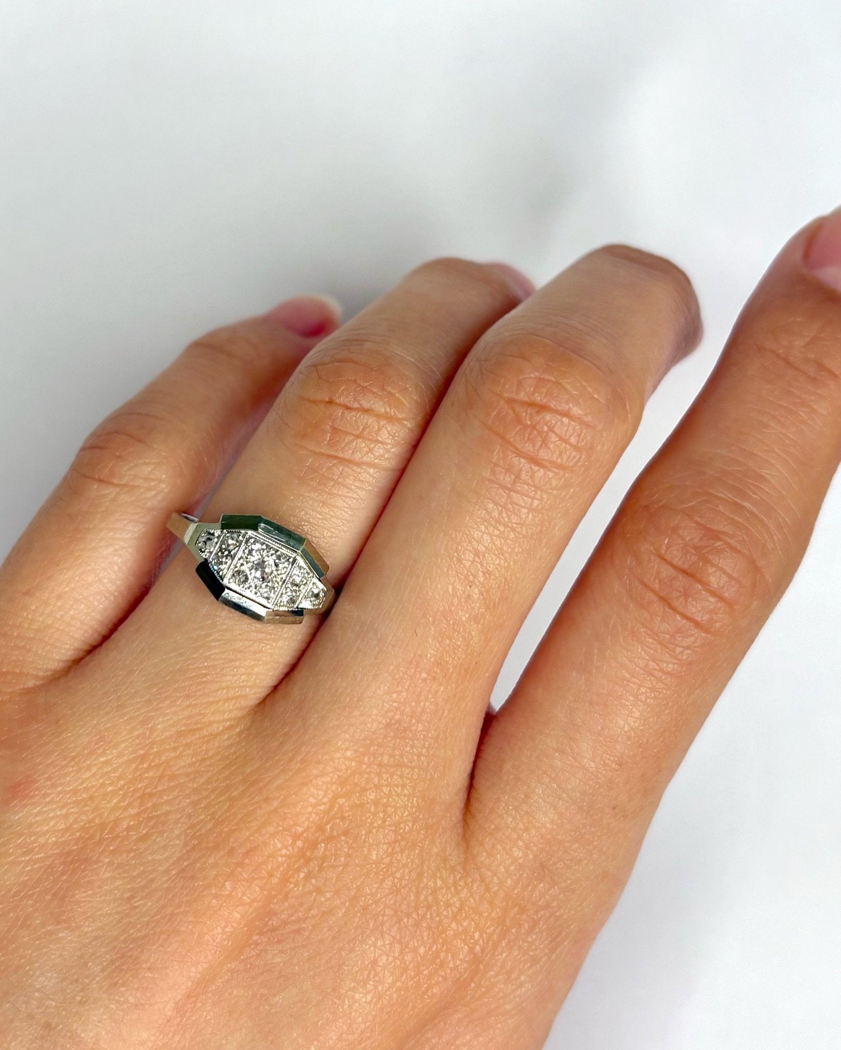 Bague Art Déco Diamants "Claire" - Elliade Paris