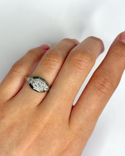 Bague Art Déco Diamants "Claire" - Elliade Paris