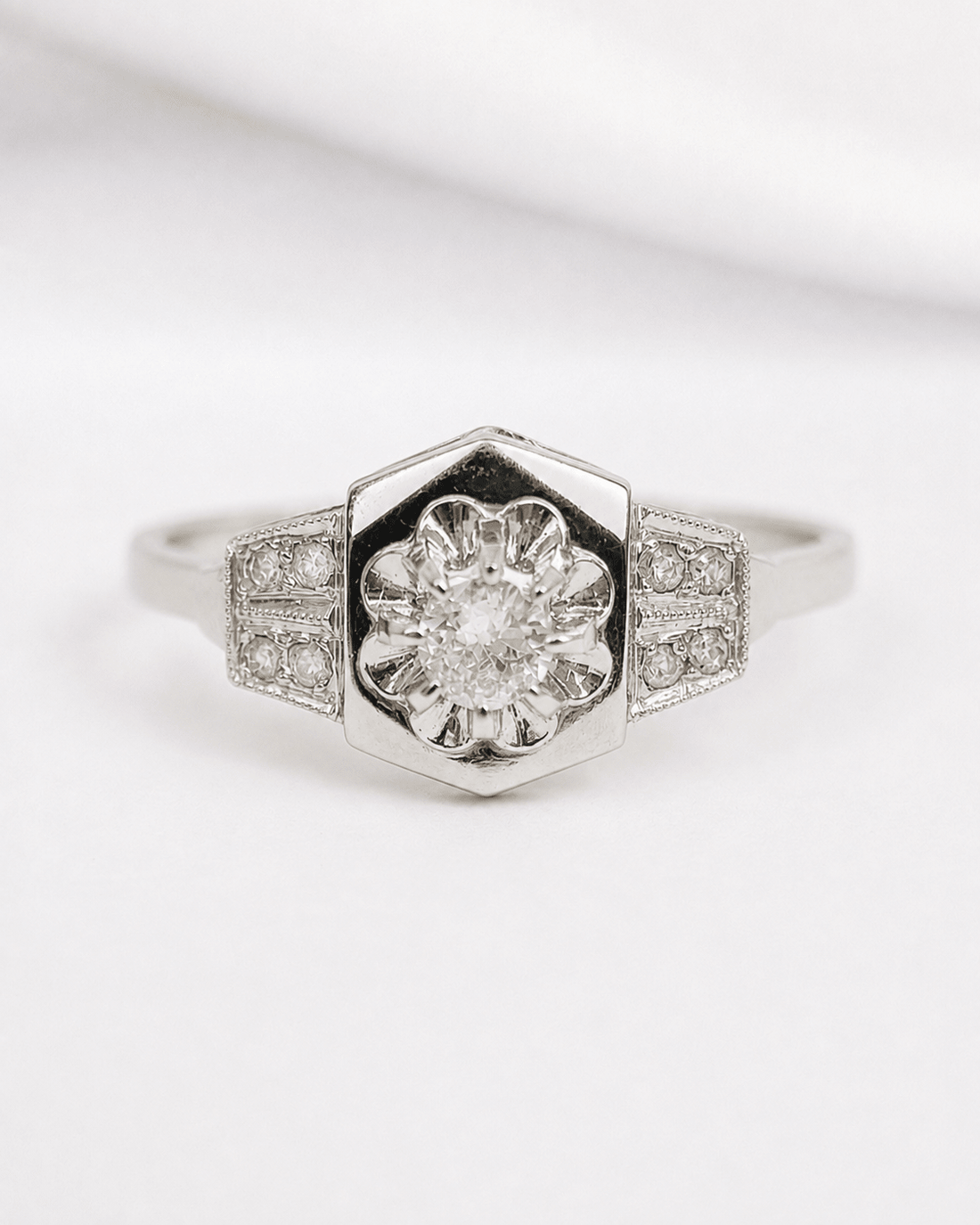 Bague Art-Déco Diamants "Clara" - Elliade Paris