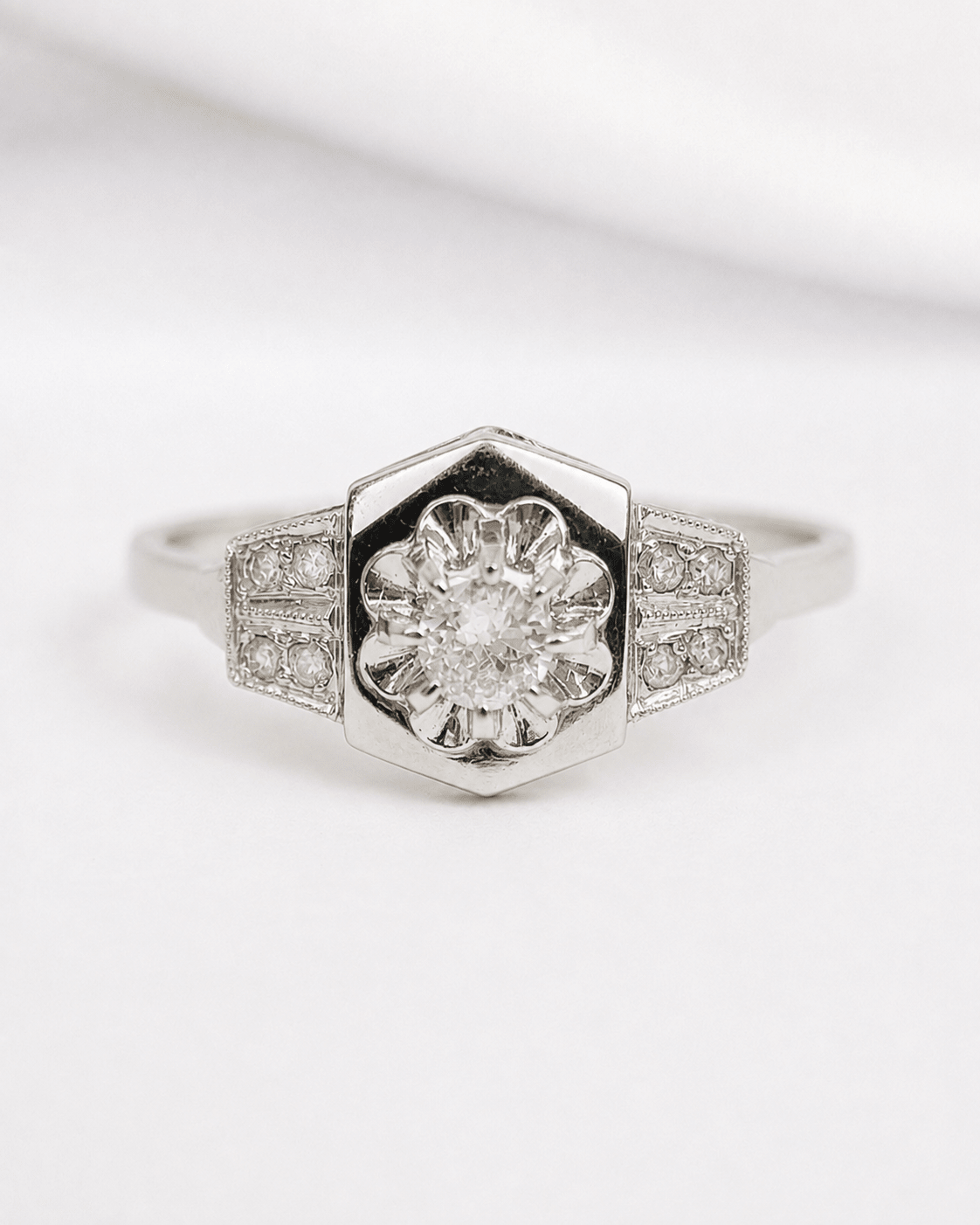 Bague Art-Déco Diamants "Clara" - Elliade Paris