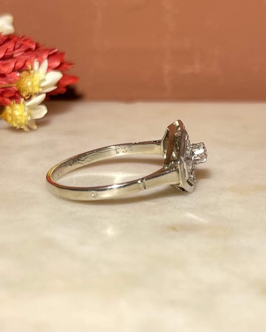 Bague Art - déco Diamants &quot;Constantine&quot; - Elliade Paris