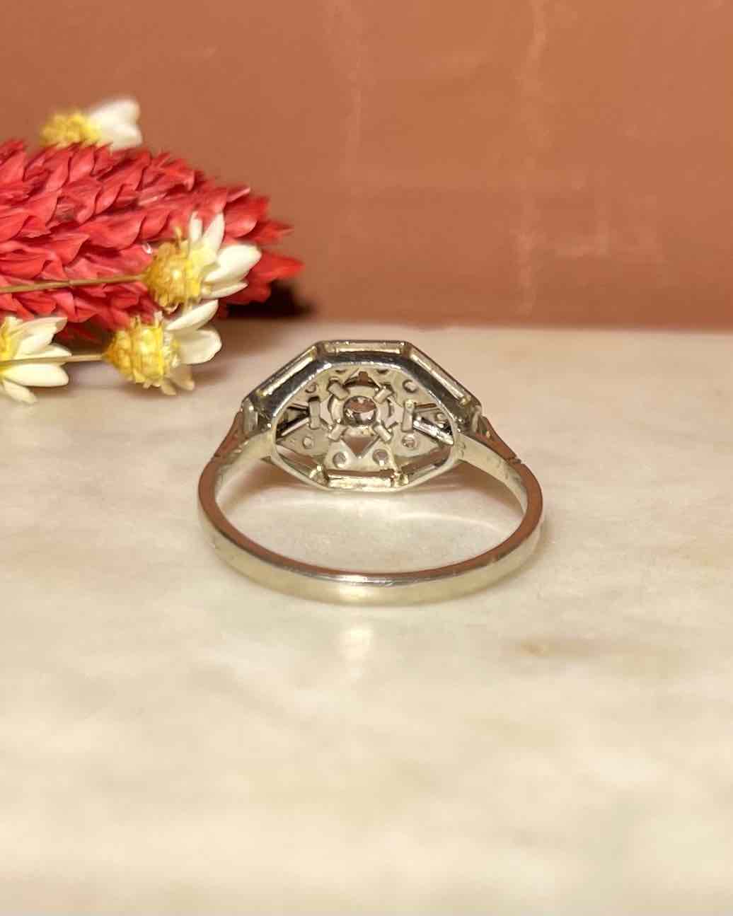 Bague Art - déco Diamants &quot;Constantine&quot; - Elliade Paris