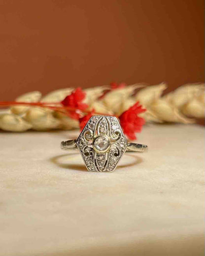 Bague Art - déco diamants &quot;Constantine&quot; - Elliade Paris