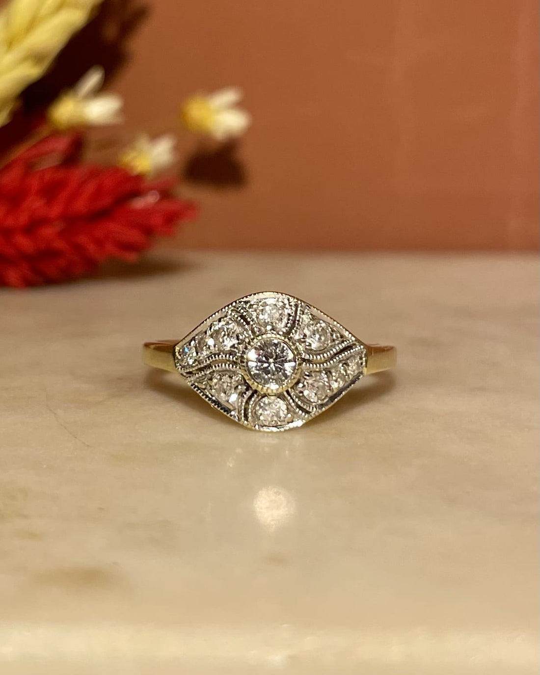 Bague Art - déco Diamants &quot;Cornelia&quot; - Elliade Paris