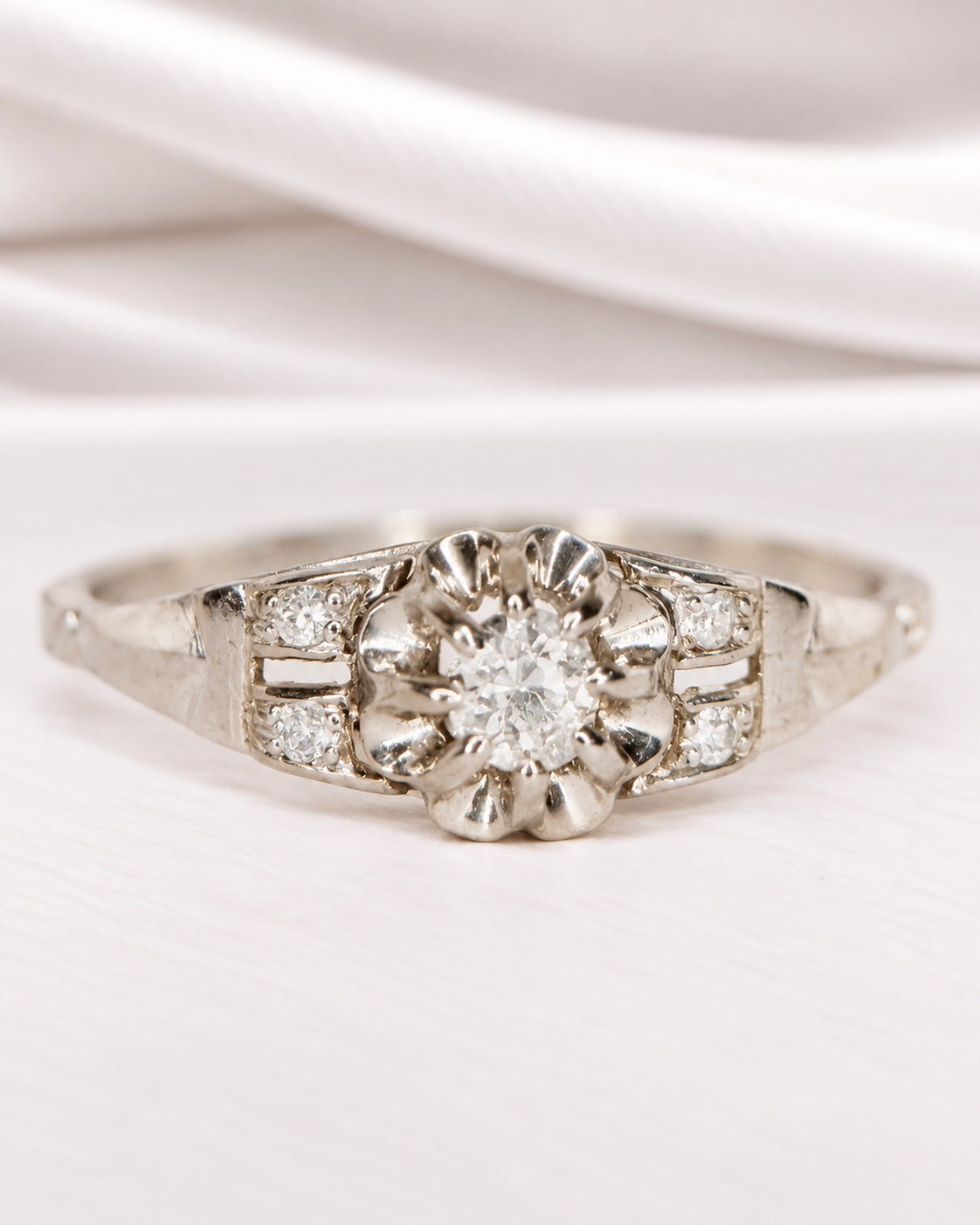 Bague Art-Déco Diamants "Cyrielle" - Elliade Paris