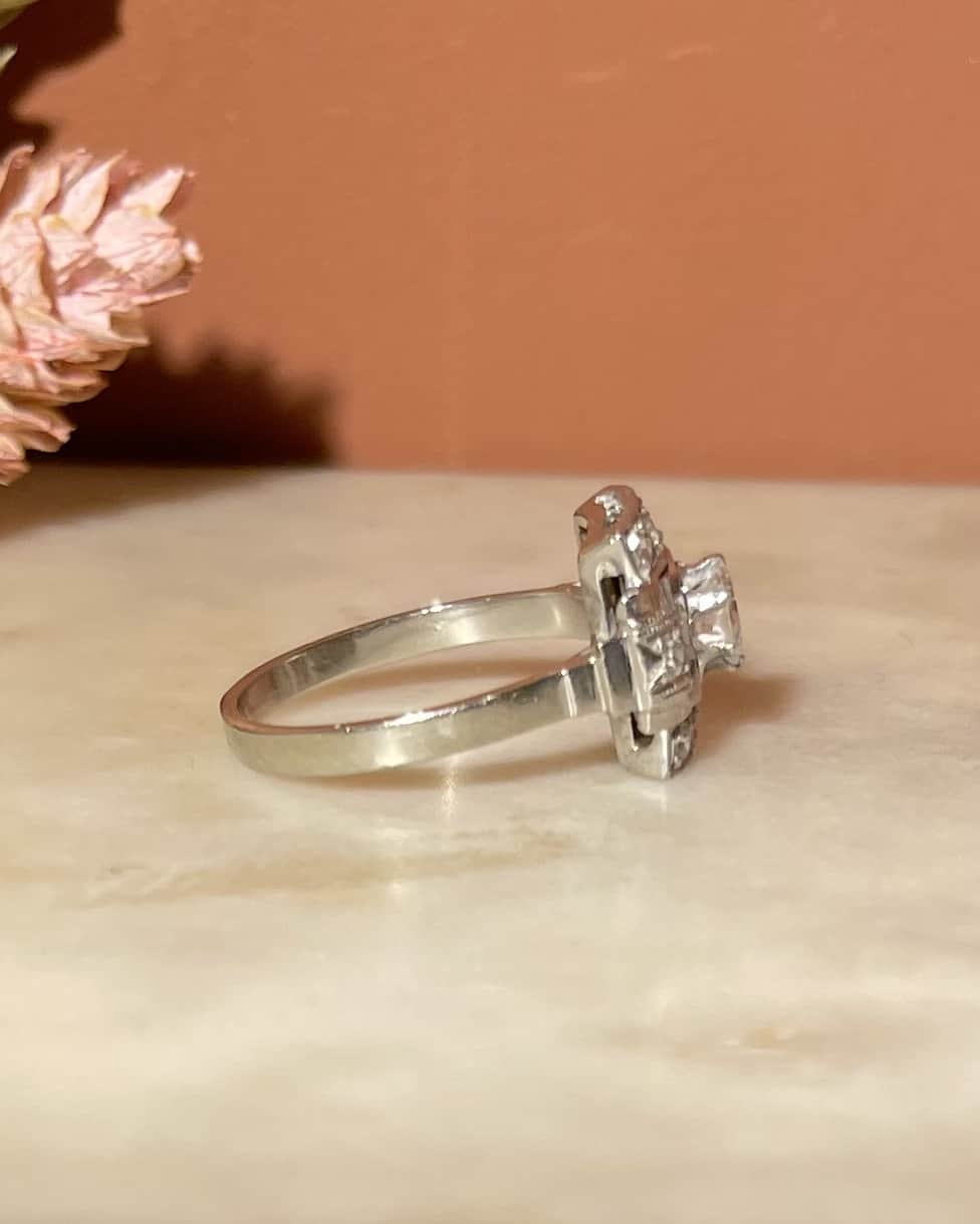 Bague Art - Déco Diamants "Daphné" - Elliade Paris