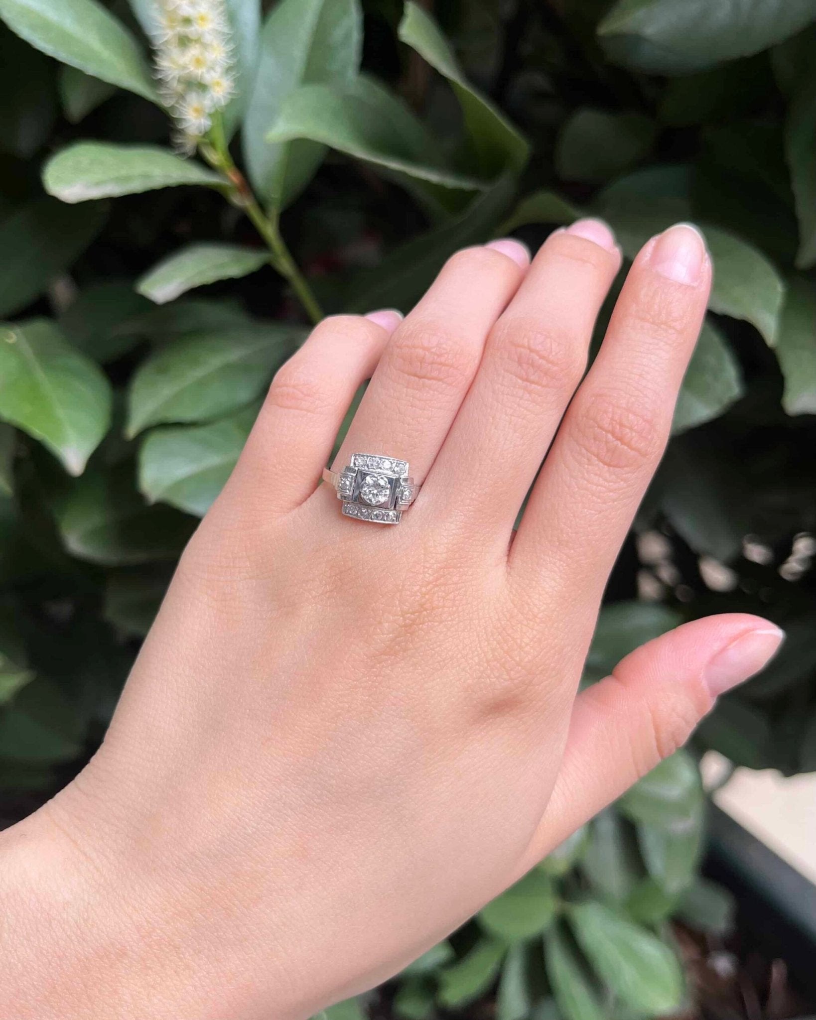 Bague Art - Déco Diamants "Daphné" - Elliade Paris