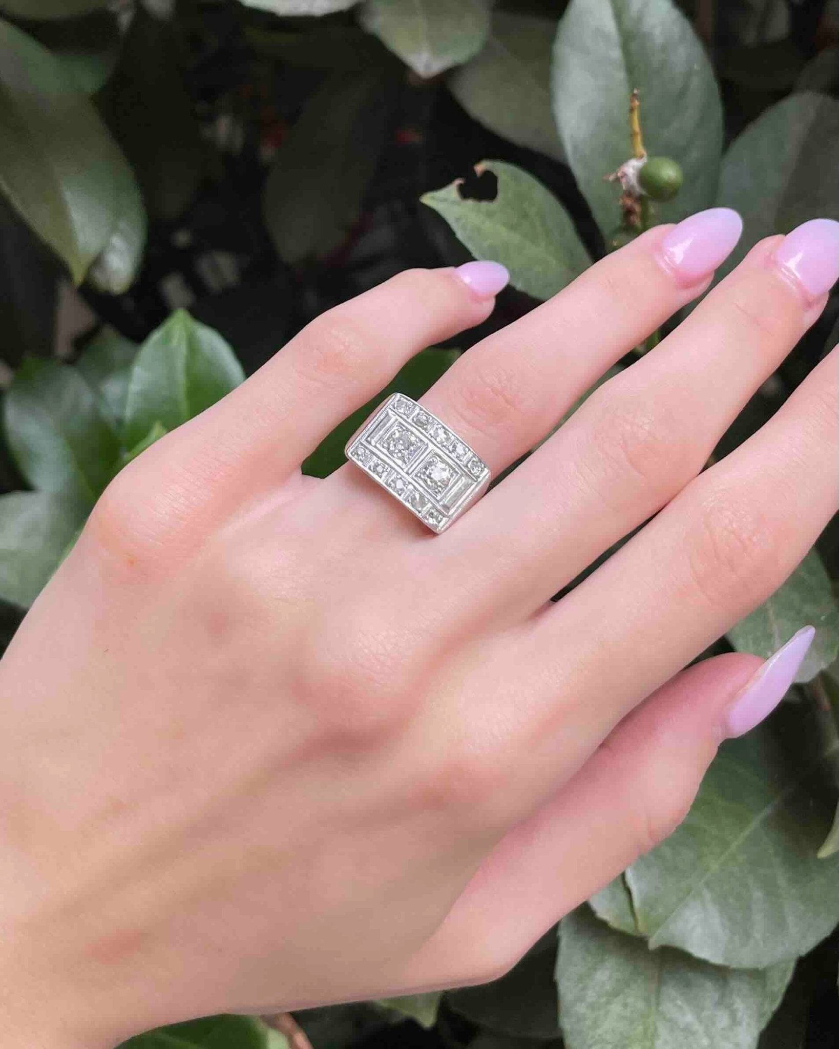 Bague Art - déco Diamants d&