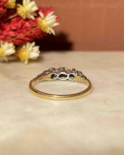 Bague Art - déco diamants &quot;Domitille&quot; - Elliade Paris