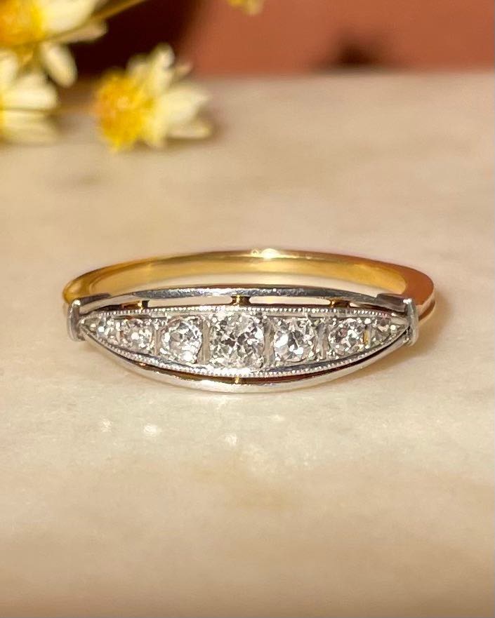 Bague Art - déco Diamants "Drina" - Elliade Paris