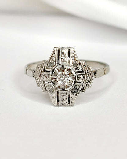 Bague Art - Déco Diamants "Ella" - Elliade Paris