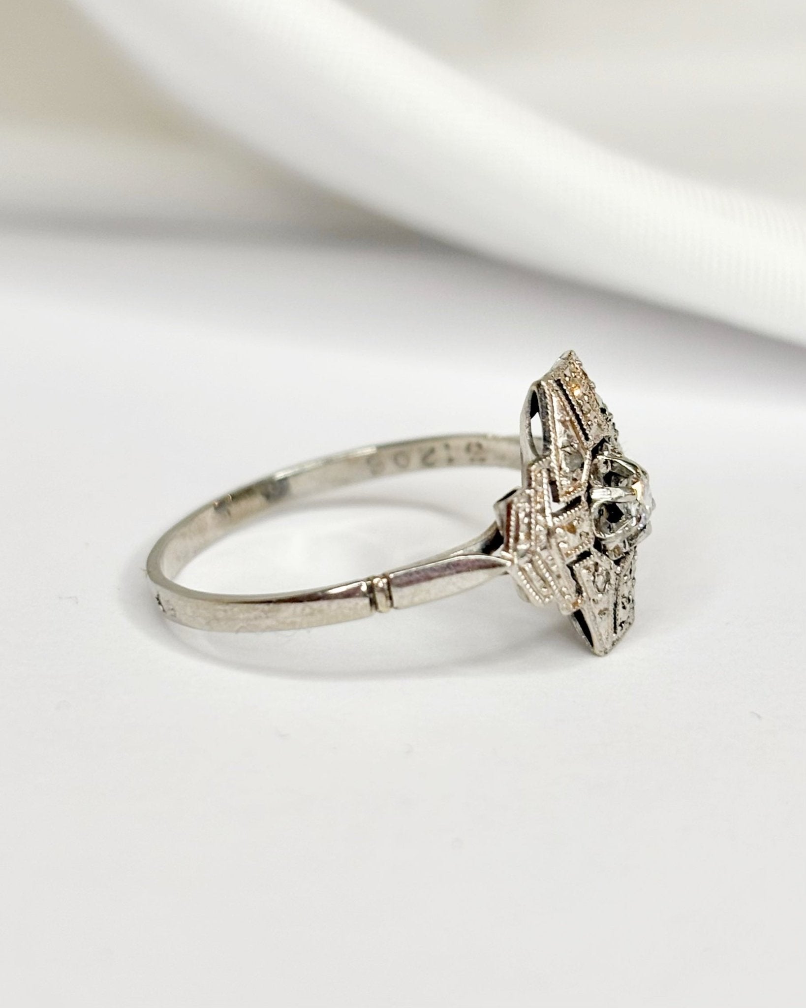 Bague Art - Déco Diamants "Ella" - Elliade Paris