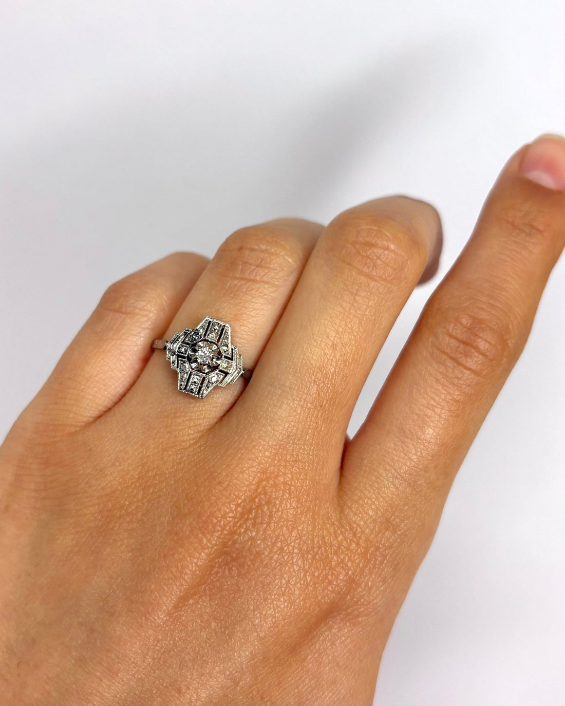 Bague Art - Déco Diamants "Ella" - Elliade Paris