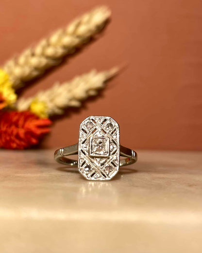 Bague Vintage Art-Déco Diamants &quot;Margaux&quot;