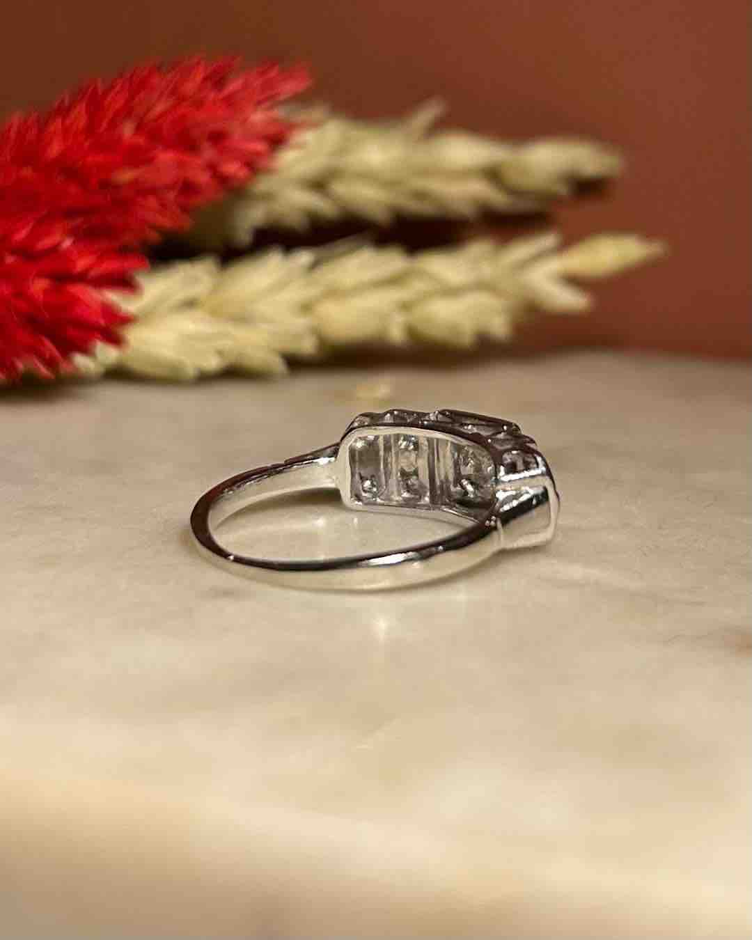 Bague Art-déco Diamants 0.50 carat &quot;Madelyn&quot;