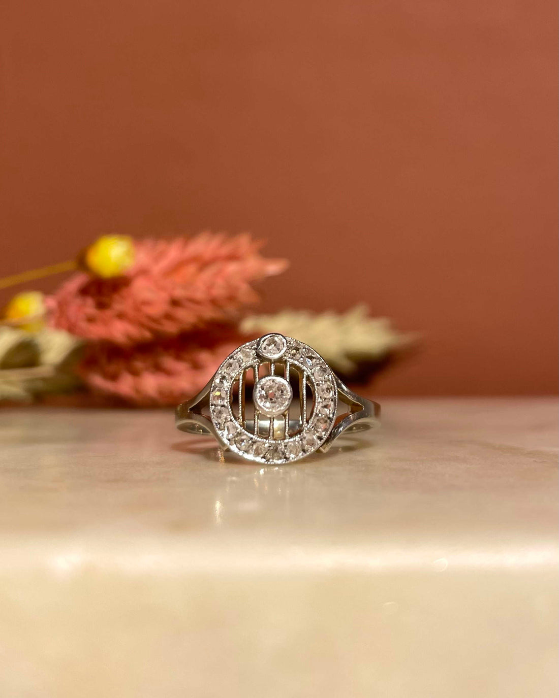 Bague Art Déco 19 Diamants &quot;Autumn&quot;