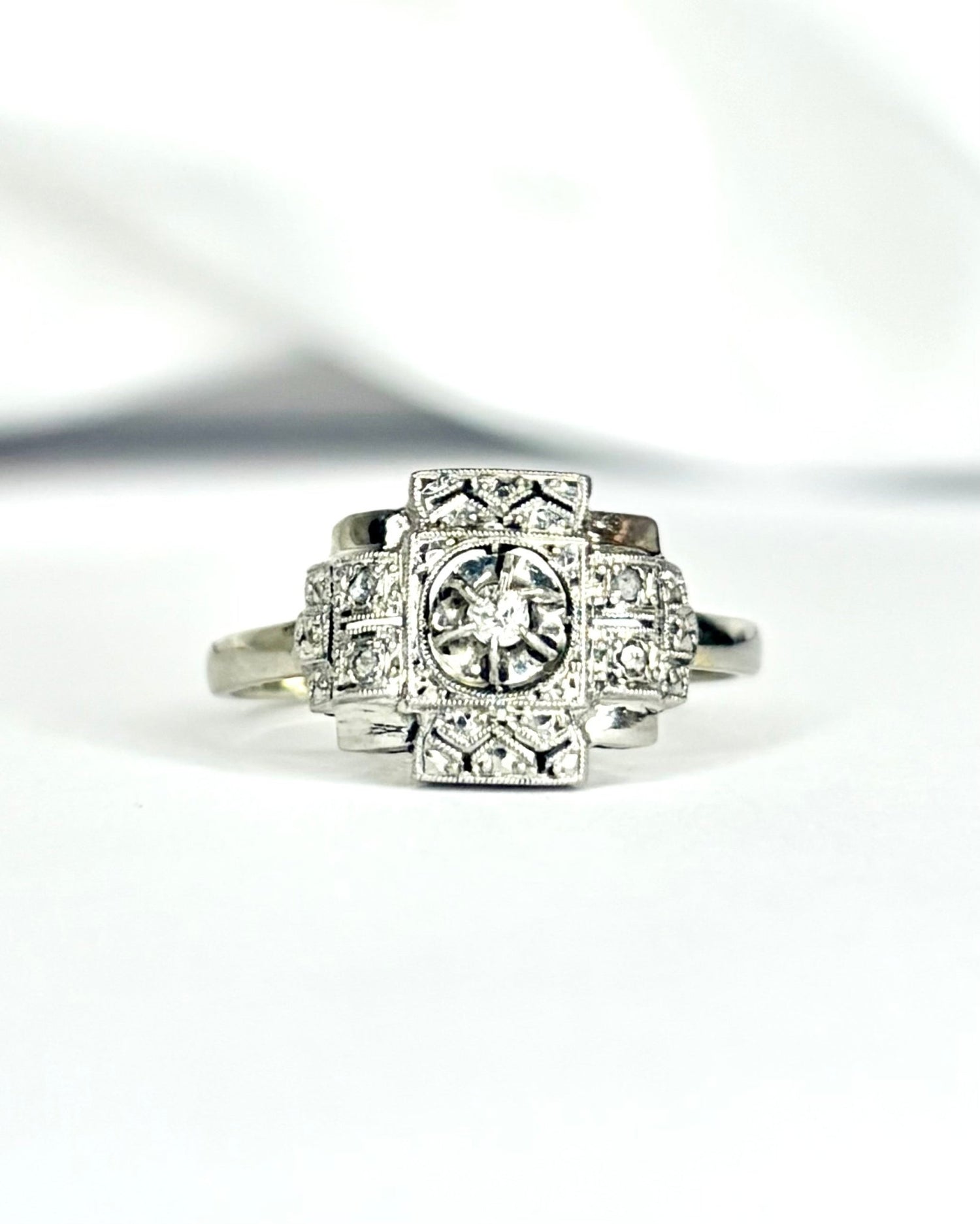 Bague Art - Déco Diamants "Emma" - Elliade Paris
