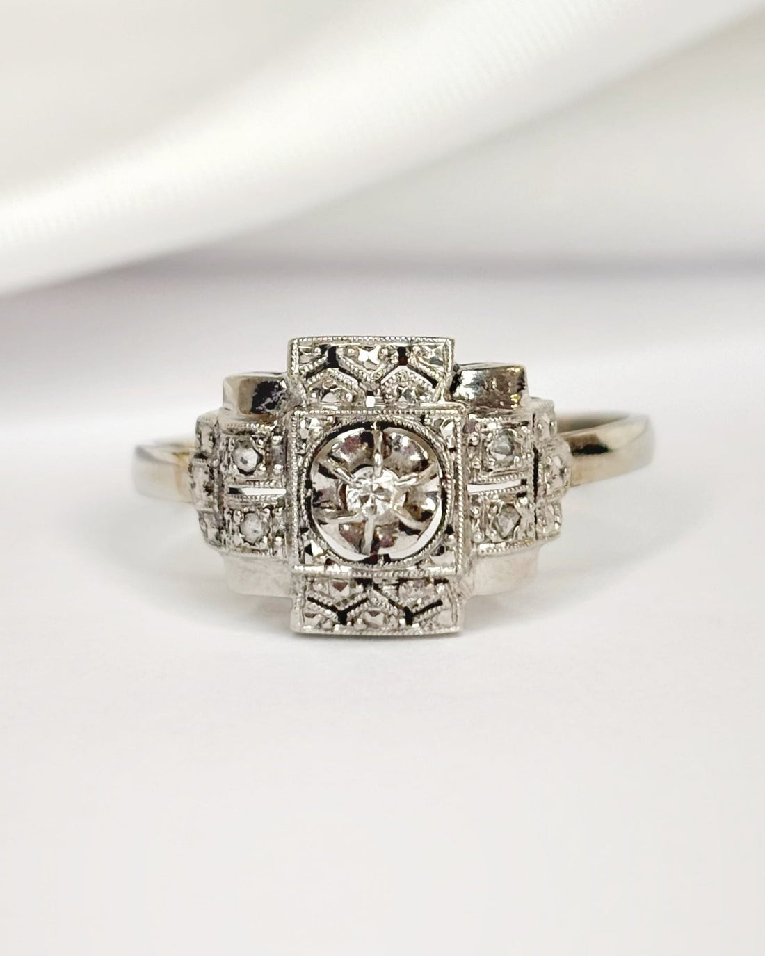 Bague Art-Déco Diamants "Emma" - Elliade Paris