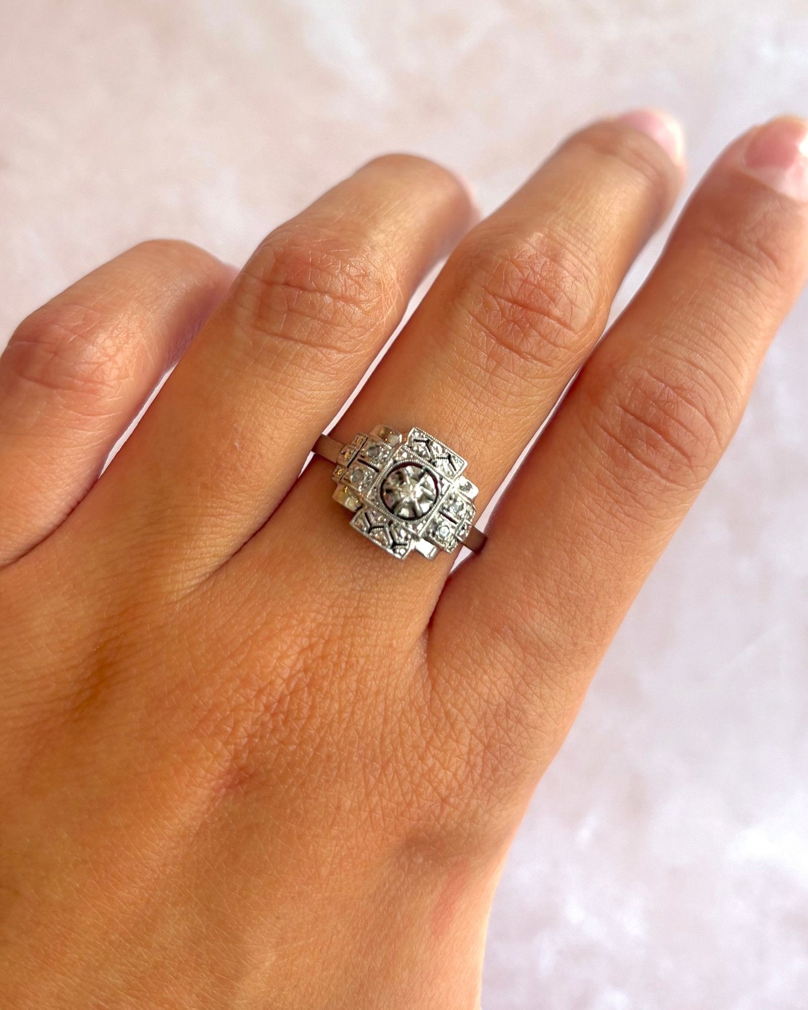 Bague Art-Déco Diamants "Emma" - Elliade Paris
