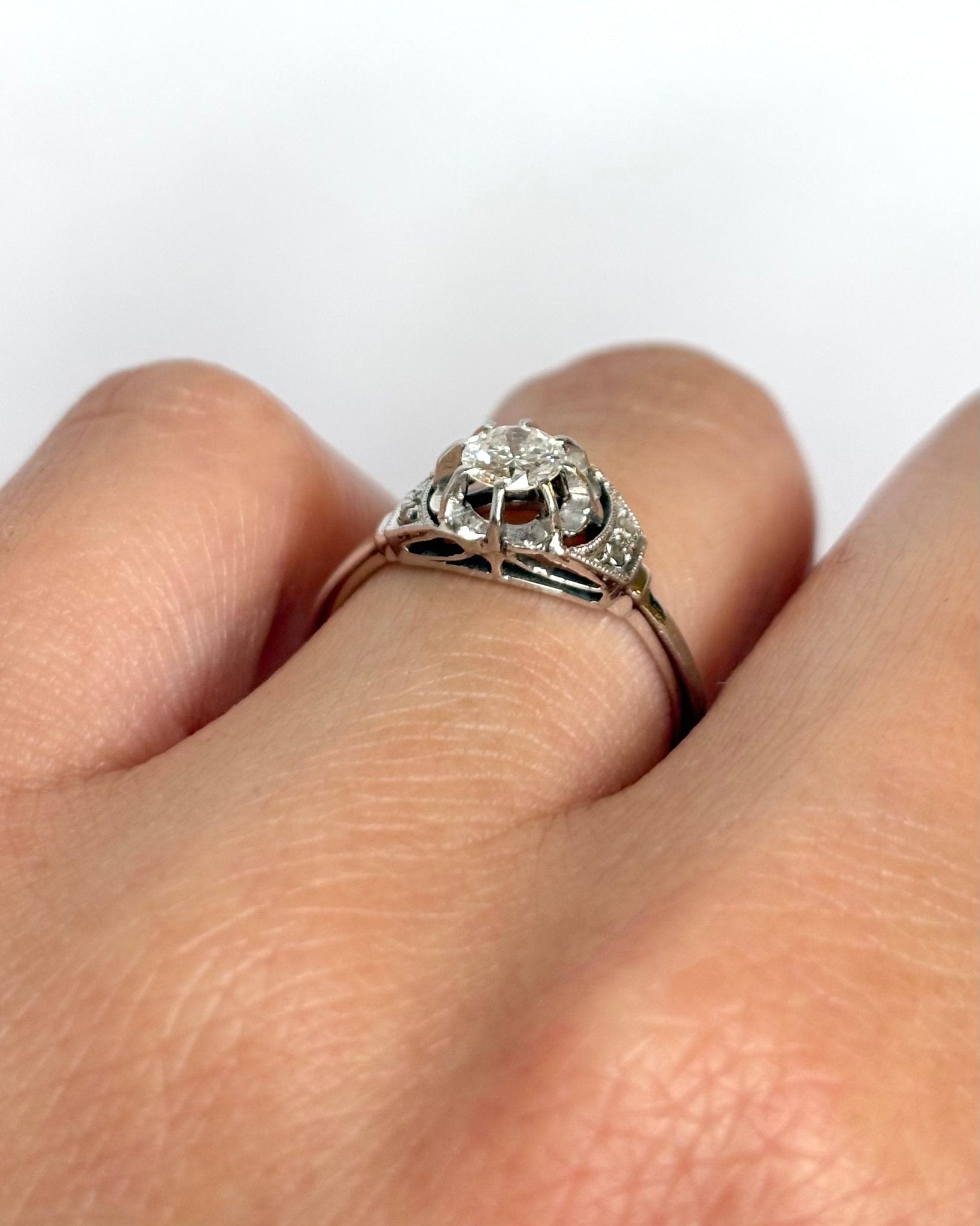 Bague Art Déco Diamants "Esmeralda" - Elliade Paris